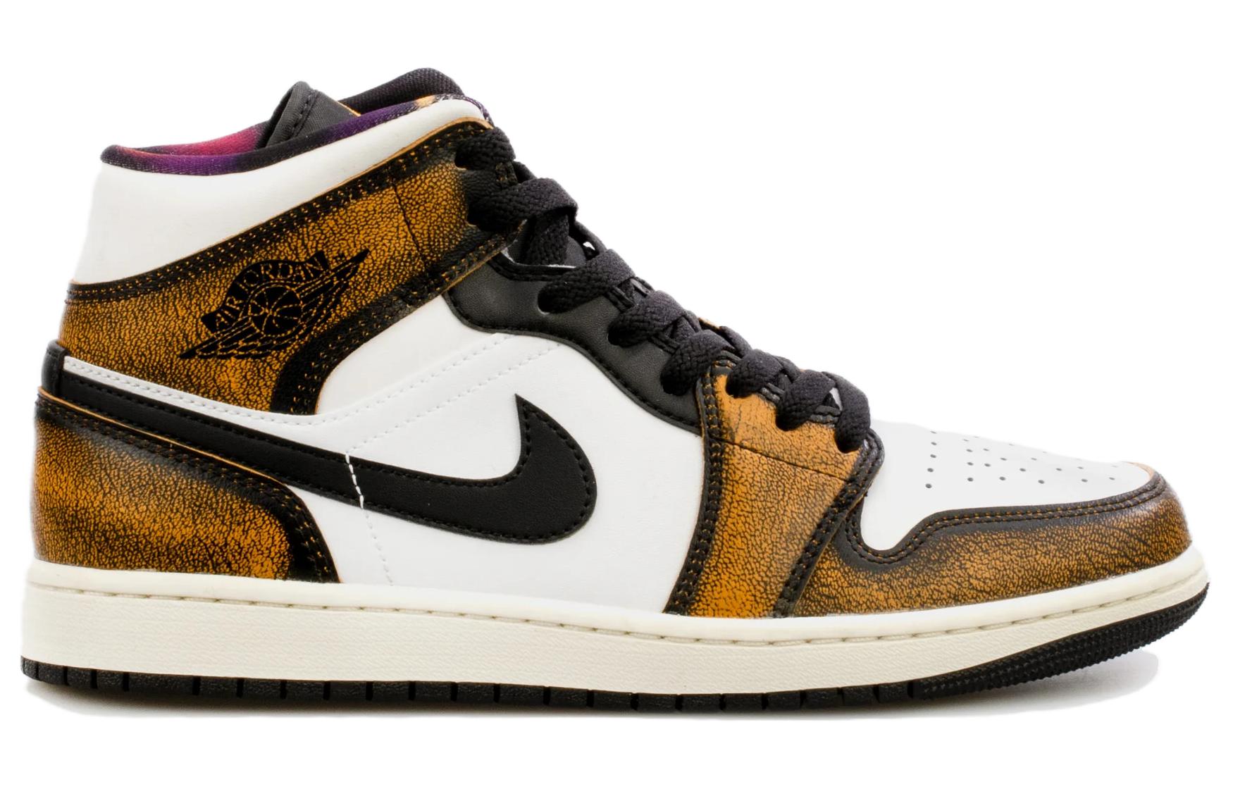 Кеды мужские Jordan 1 Mid SE оранжевые, 41 EU