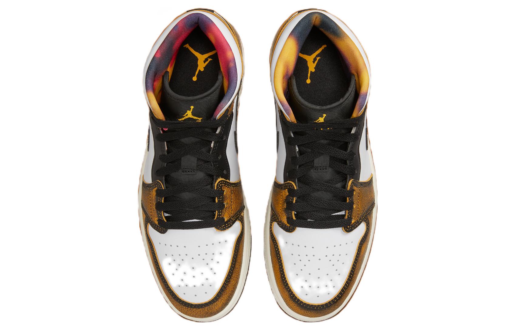 Кеды мужские Jordan 1 Mid SE оранжевые, 41 EU