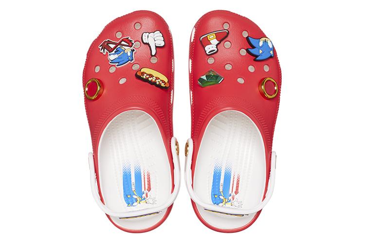 Шлепанцы унисекс Crocs Classic Clog Sonic The Hedgehog красные, 39-40 EU