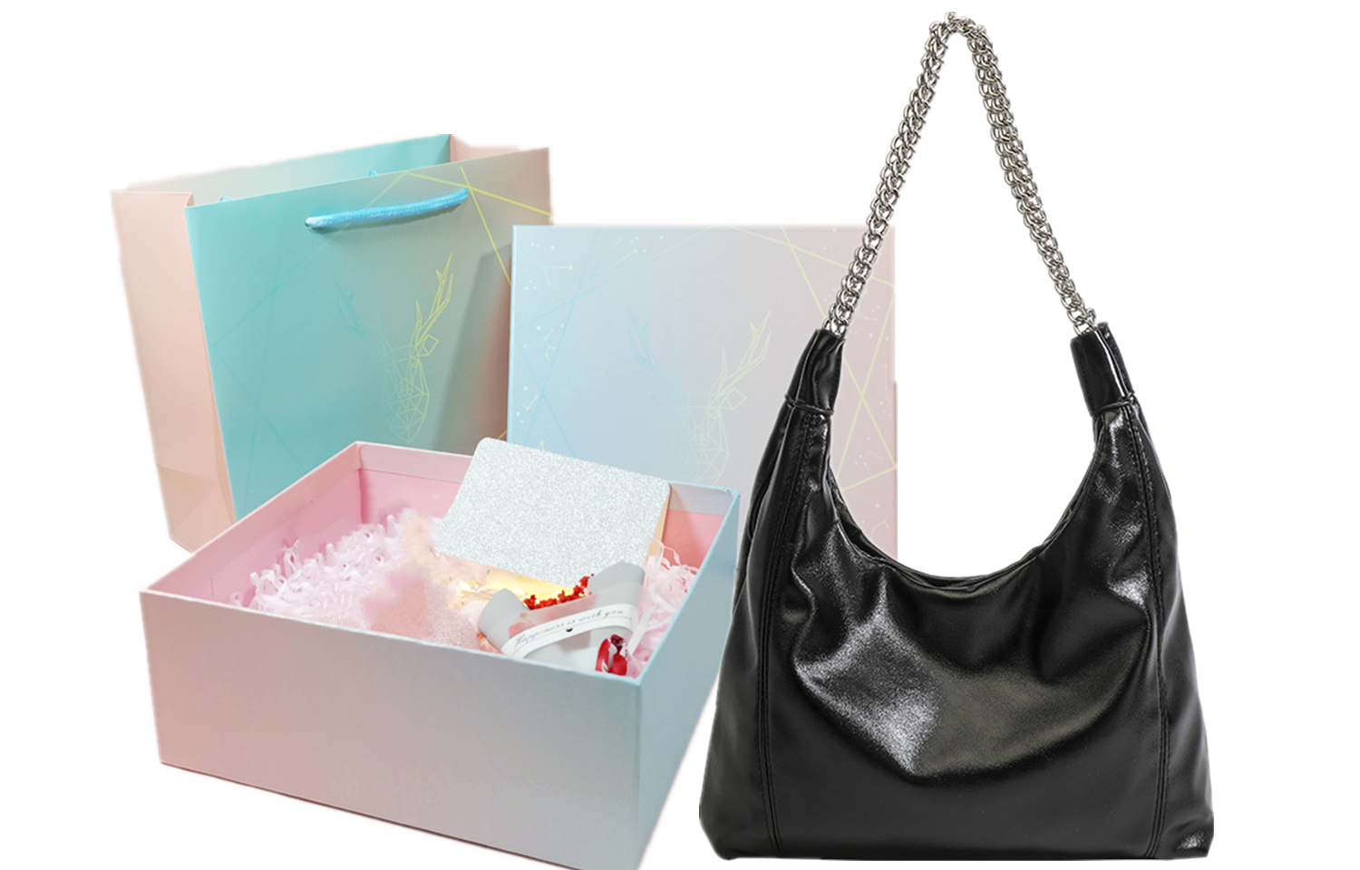 Сумка женская NOMK PU Chain Bag черная