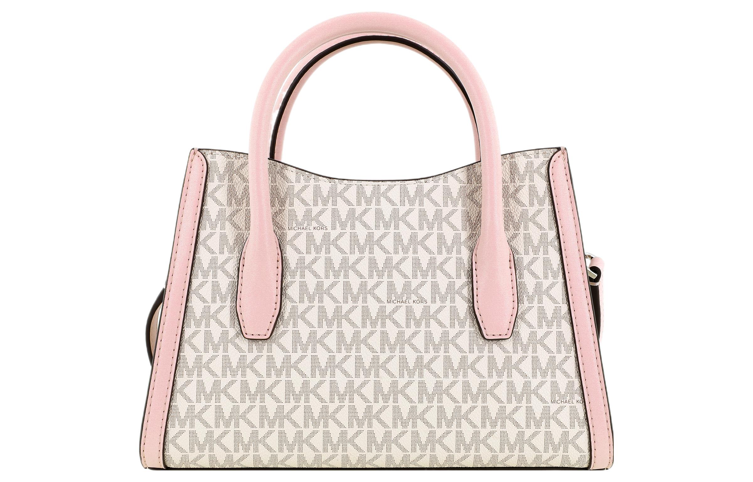 Сумка женская MICHAEL KORS Gabby Canvas With Leather розовая и кремово-серая