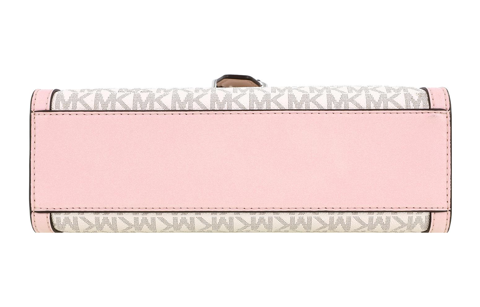 Сумка женская MICHAEL KORS Gabby Canvas With Leather розовая и кремово-серая