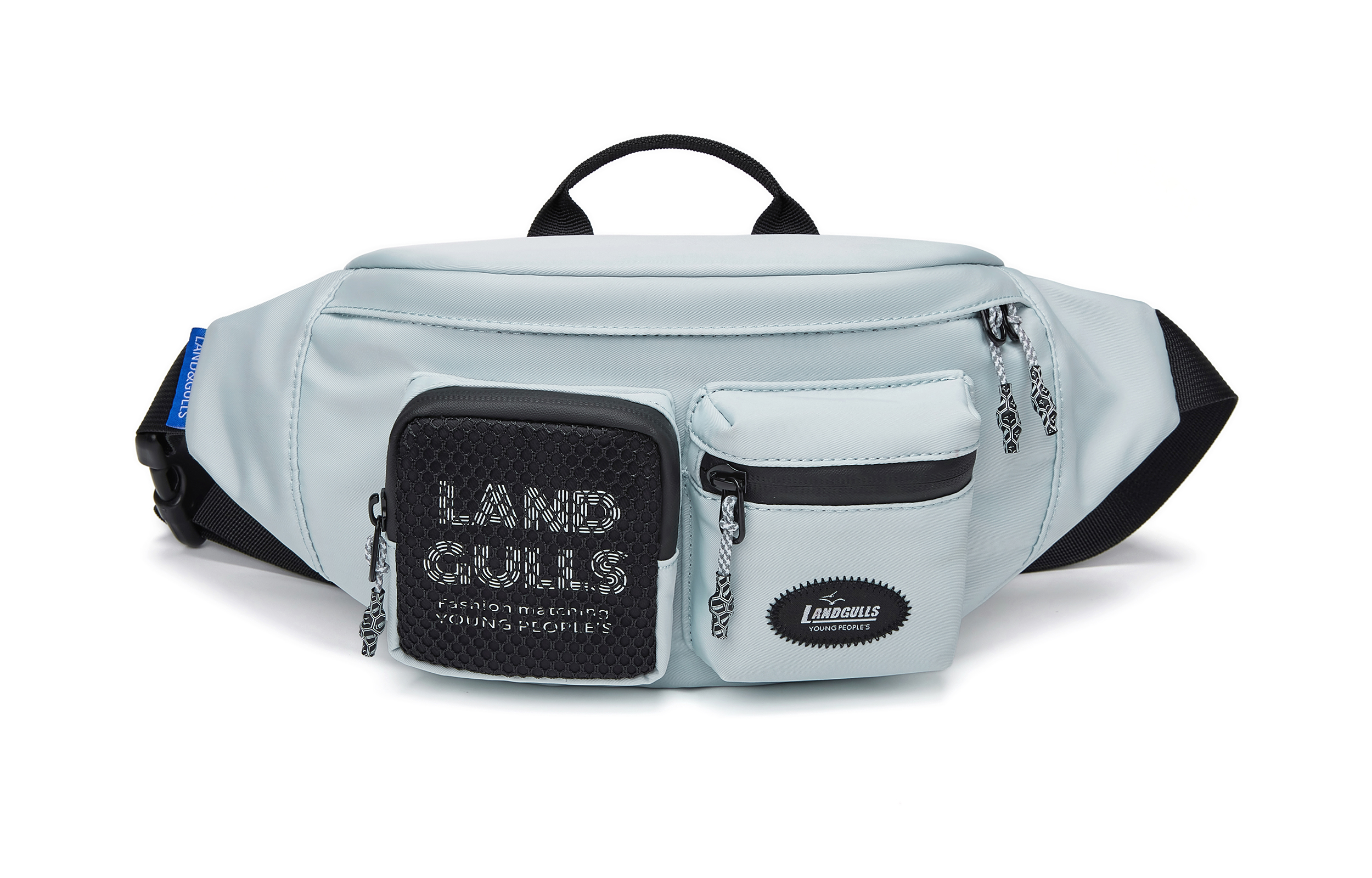 Сумка унисекс Land Gulls LG22002-3 черно-белая, Regular EU