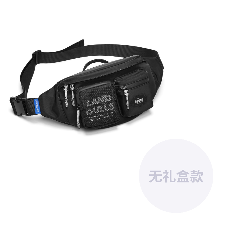 Сумка унисекс Land Gulls LG22002-3 черно-белая, Regular EU