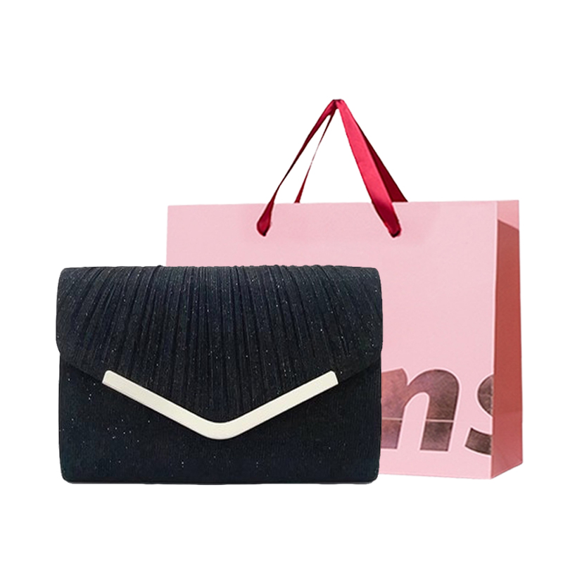 Клатчи женские WHEELY BABY WB-GY A003 triangle gold edge black