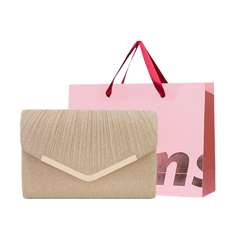 Сумка женская WHEELY BABY WB-GY A003 triangle gold-trimmed champagne