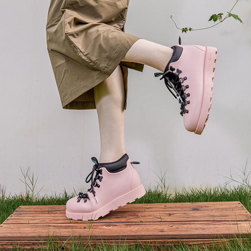 Ботинки женские Native Shoes Fitzsimmons Short Martin Boot серо-розовые, 40 EU