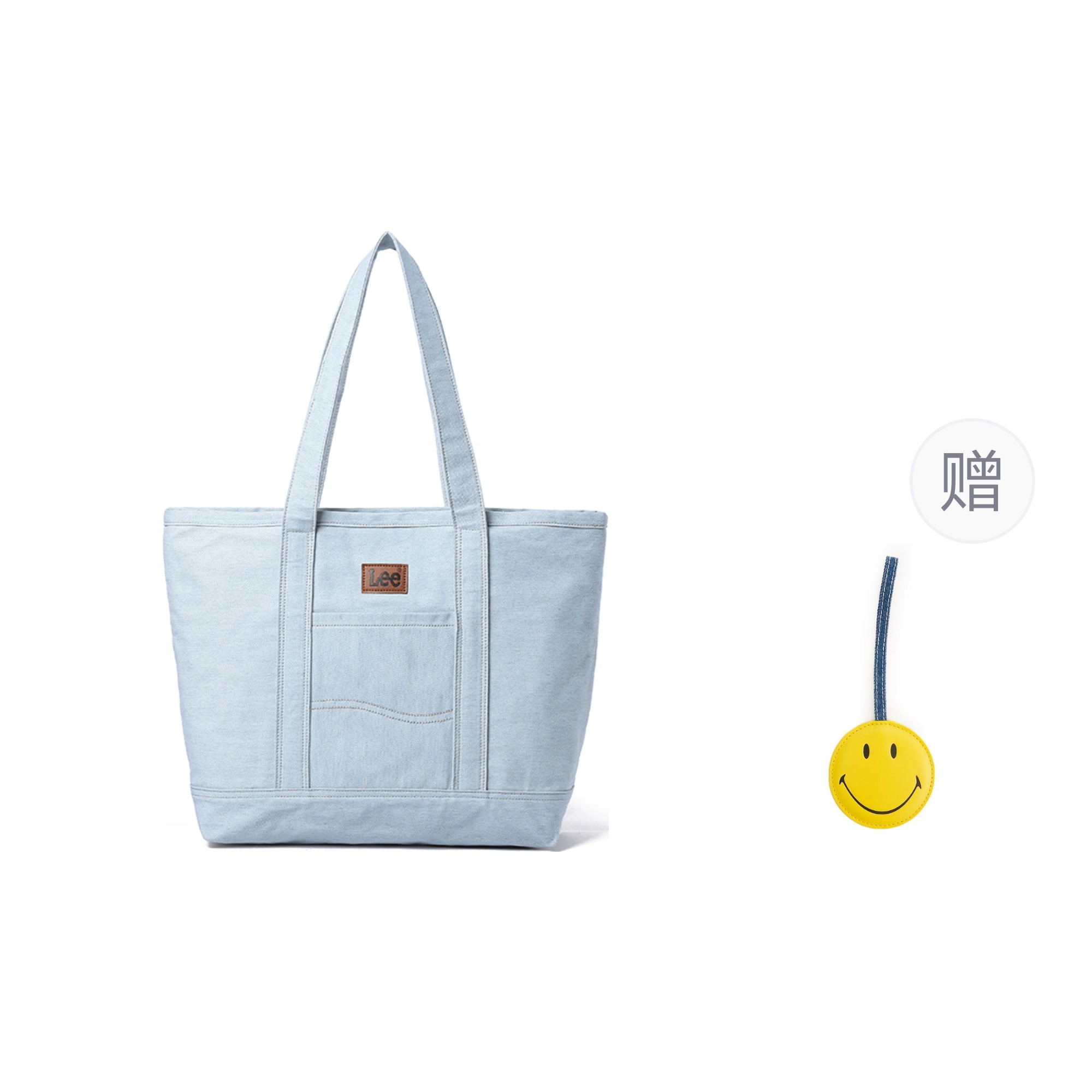 Blue White+Smiley Face Pendant