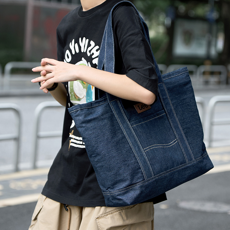 Сумка женская Lee LE230046M хаки/синий с белым