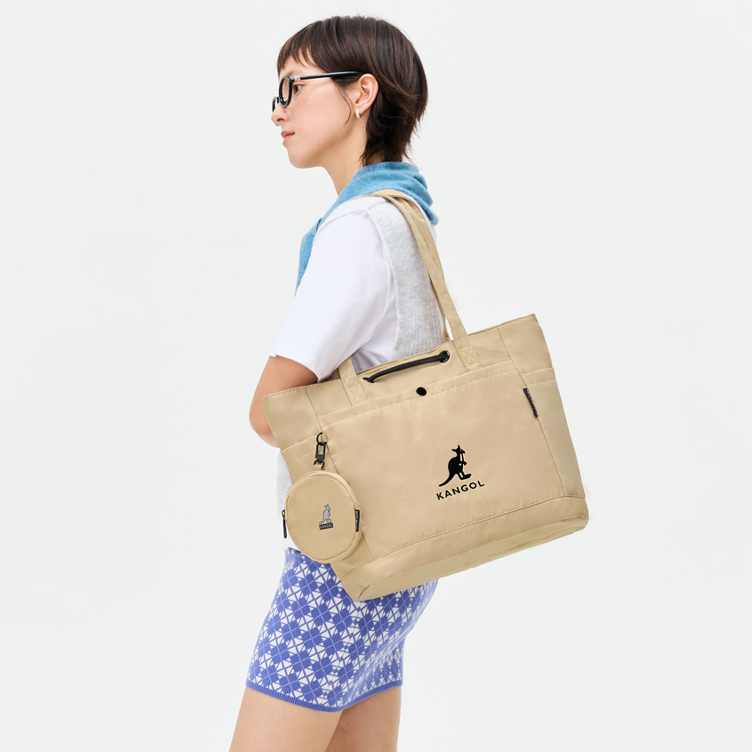 Сумка унисекс KANGOL KGC1720 хаки/черный/персиково-розовый/мятно-зеленый