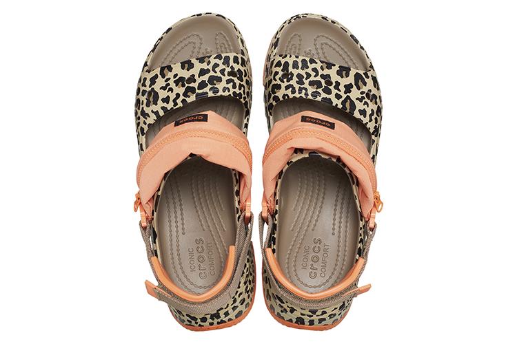 Сандалии женские Crocs Hiker Xscape Animal khaki leopard, 41-42 EU