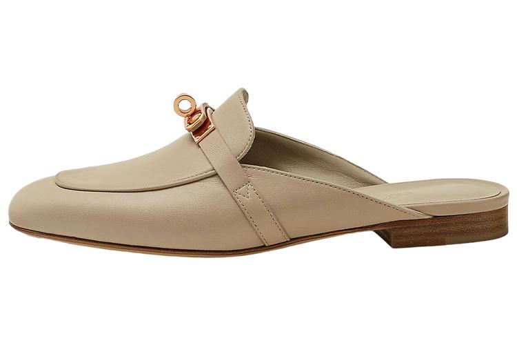 Шлепанцы женские HERMES Oz milk tea gray, 36 EU