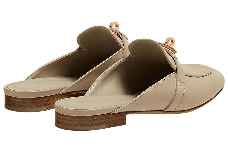 Шлепанцы женские HERMES Oz milk tea gray, 36 EU