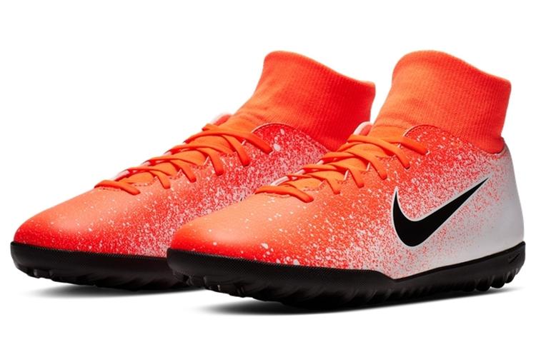 Футбольные бутсы мужские Nike Mercurial Superfly 6 оранжево-белые, 42 EU