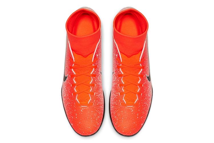 Футбольные бутсы мужские Nike Mercurial Superfly 6 оранжево-белые, 42 EU