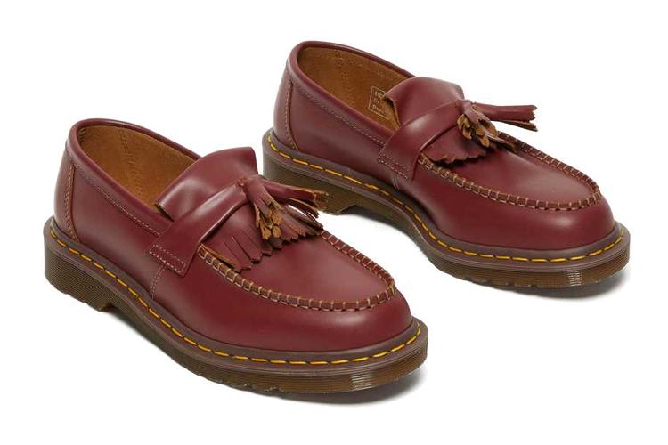Лоферы Dr. Martens Adrian Tassel Oxblood Quilon, 41 EU