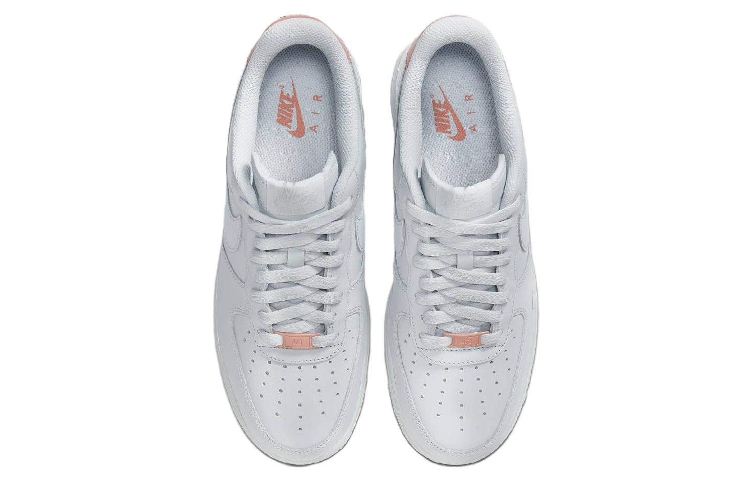 Кроссовки унисекс Nike Air Force 1 Platinum Stardust Red белые, розовые, 38.5 EU