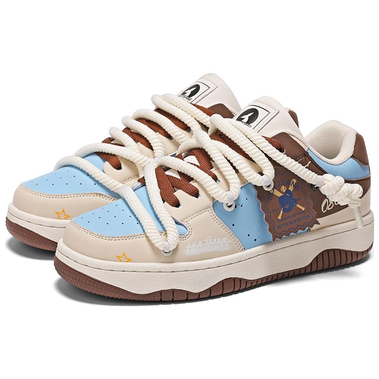 Кроссовки унисекс HLA JEANS HJ288 бежевые синие