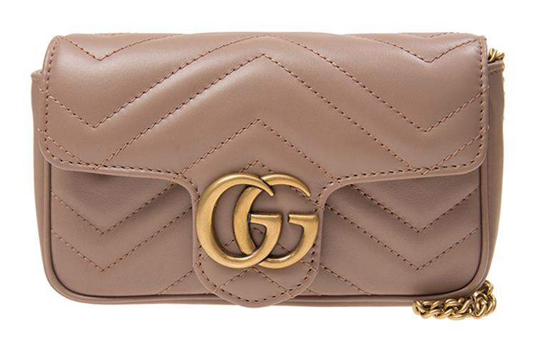 Сумка женская GUCCI GG Marmont Extra Mini milk tea nude