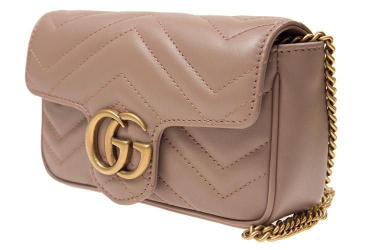Сумка женская GUCCI GG Marmont Extra Mini milk tea nude