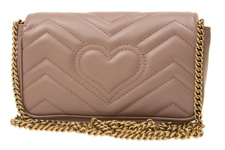 Сумка женская GUCCI GG Marmont Extra Mini milk tea nude