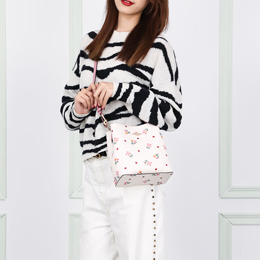 Сумки женские COACH Town C7976-IMCAH розовые, белые