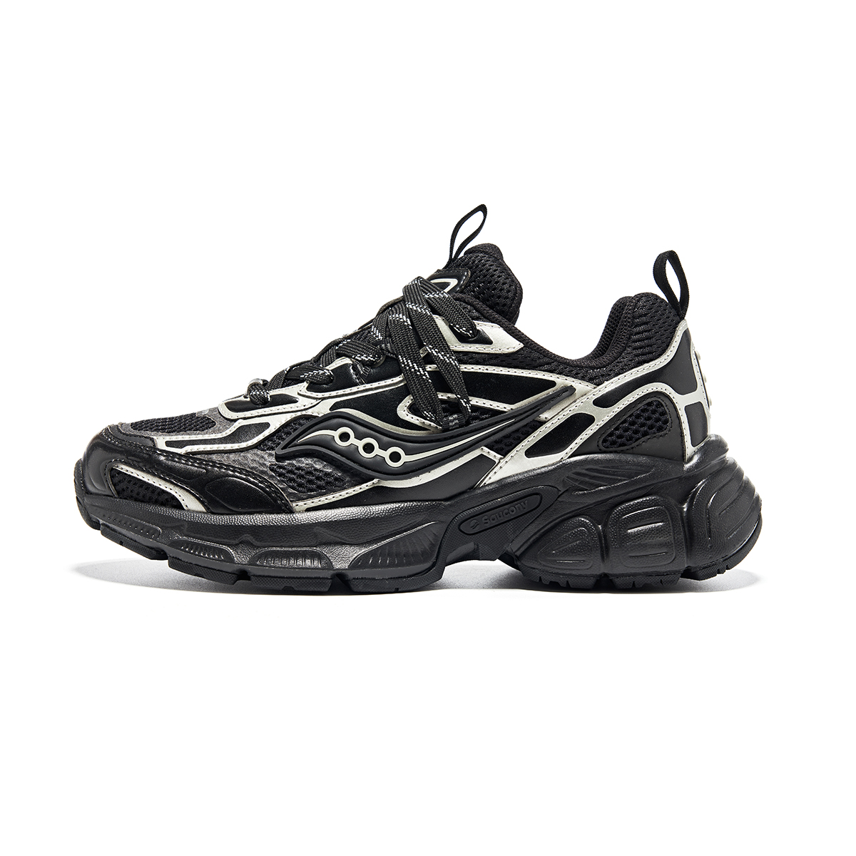 Кроссовки унисекс Saucony 2K Cavalry черные и серебристые