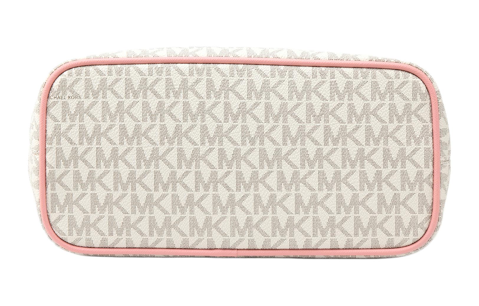 Сумка женская MICHAEL KORS Jet Set Canvas Tote белая и розовая