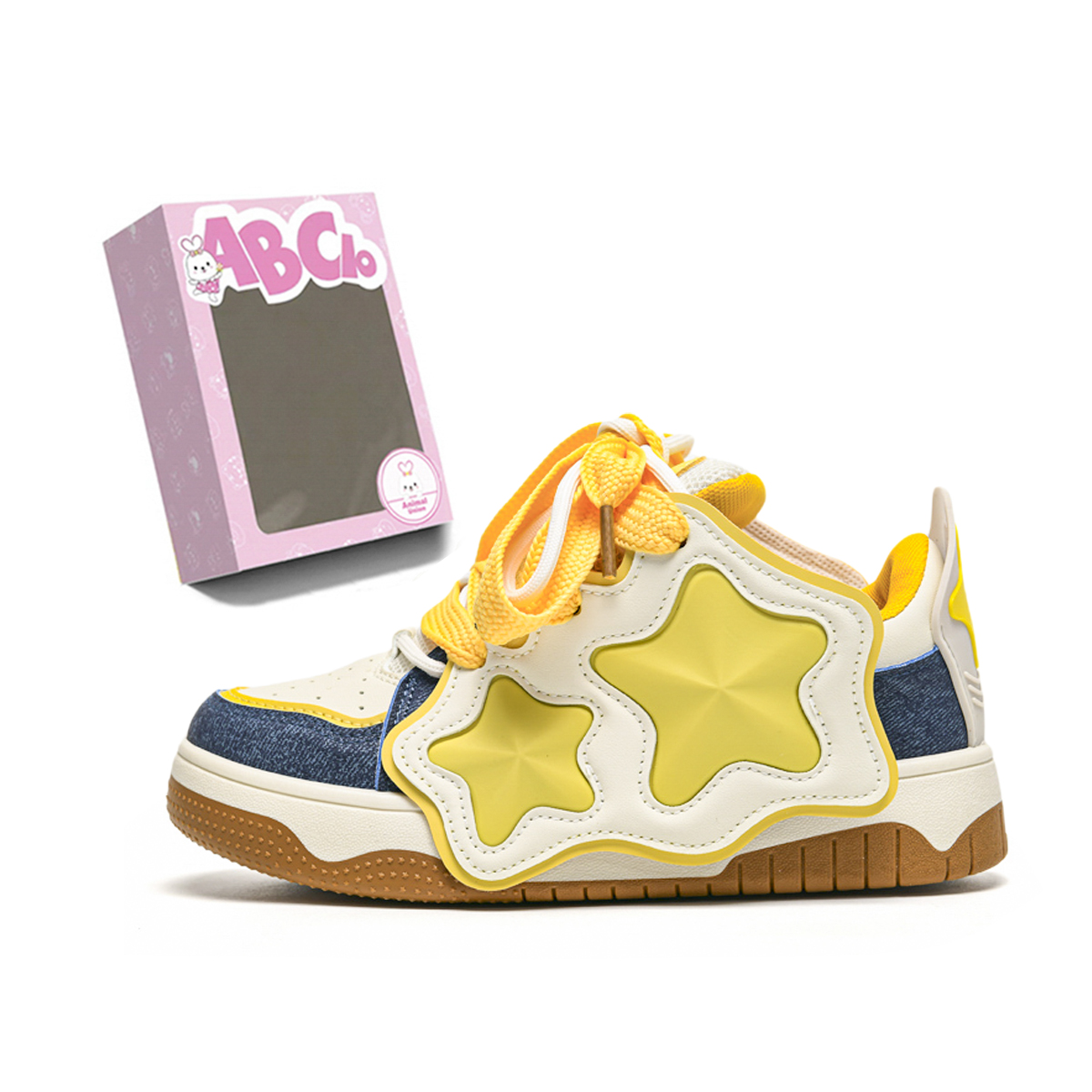 Кеды женские ABCIO ABQ1007 белые и желтые, 35 EU