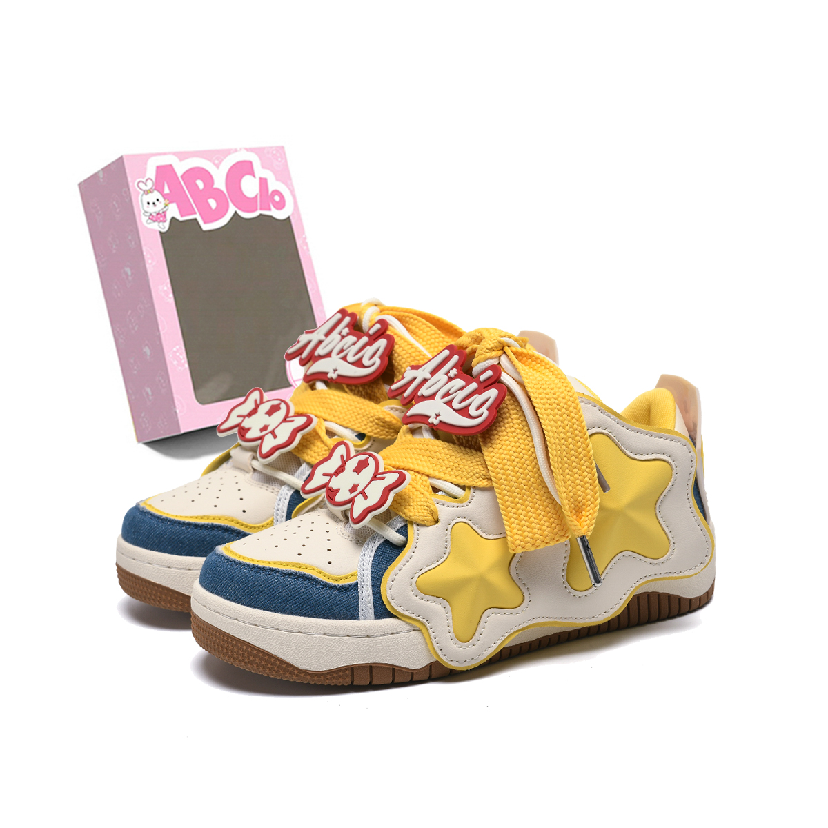 Кеды женские ABCIO ABQ1007 белые и желтые, 35 EU