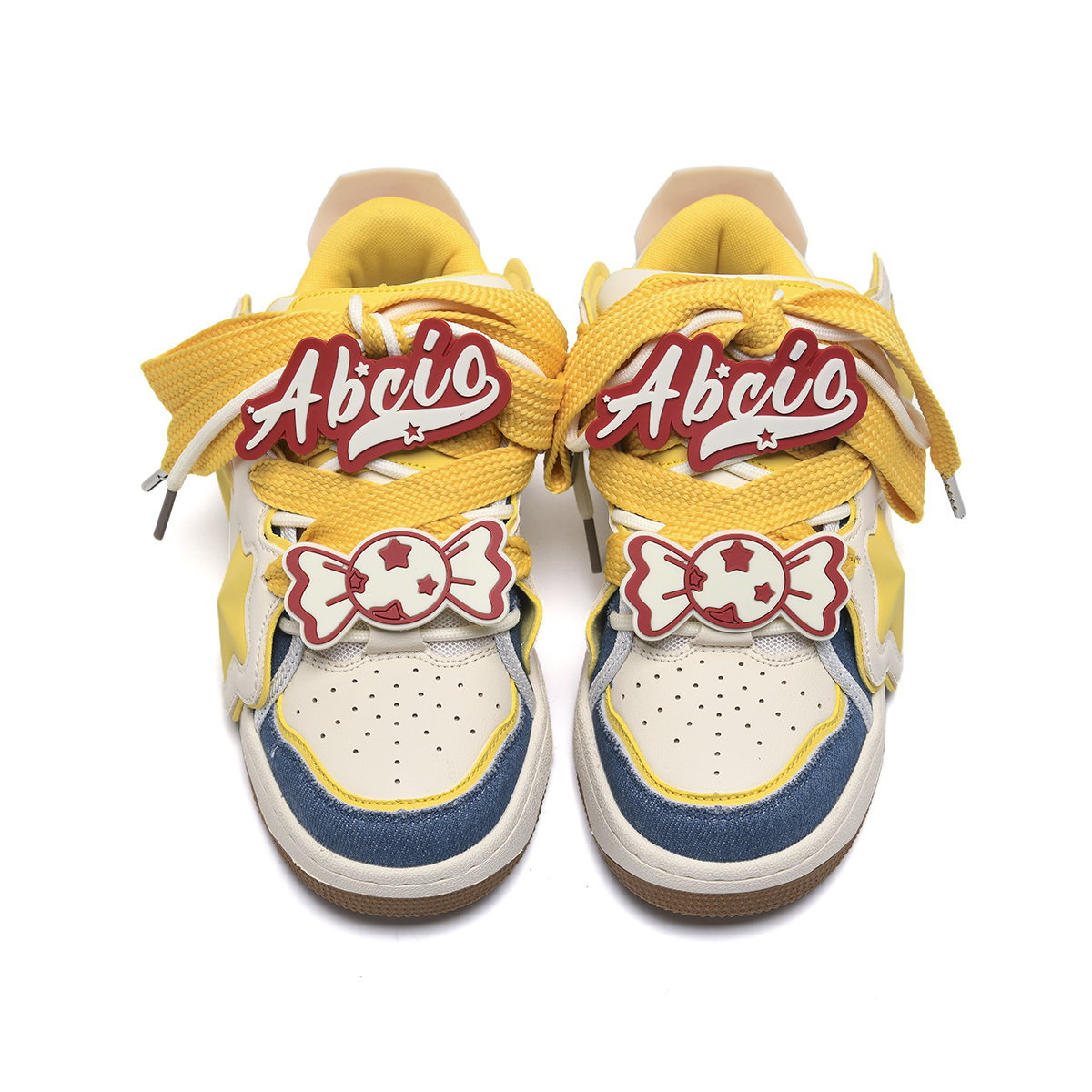 Кеды женские ABCIO ABQ1007 белые и желтые, 35 EU