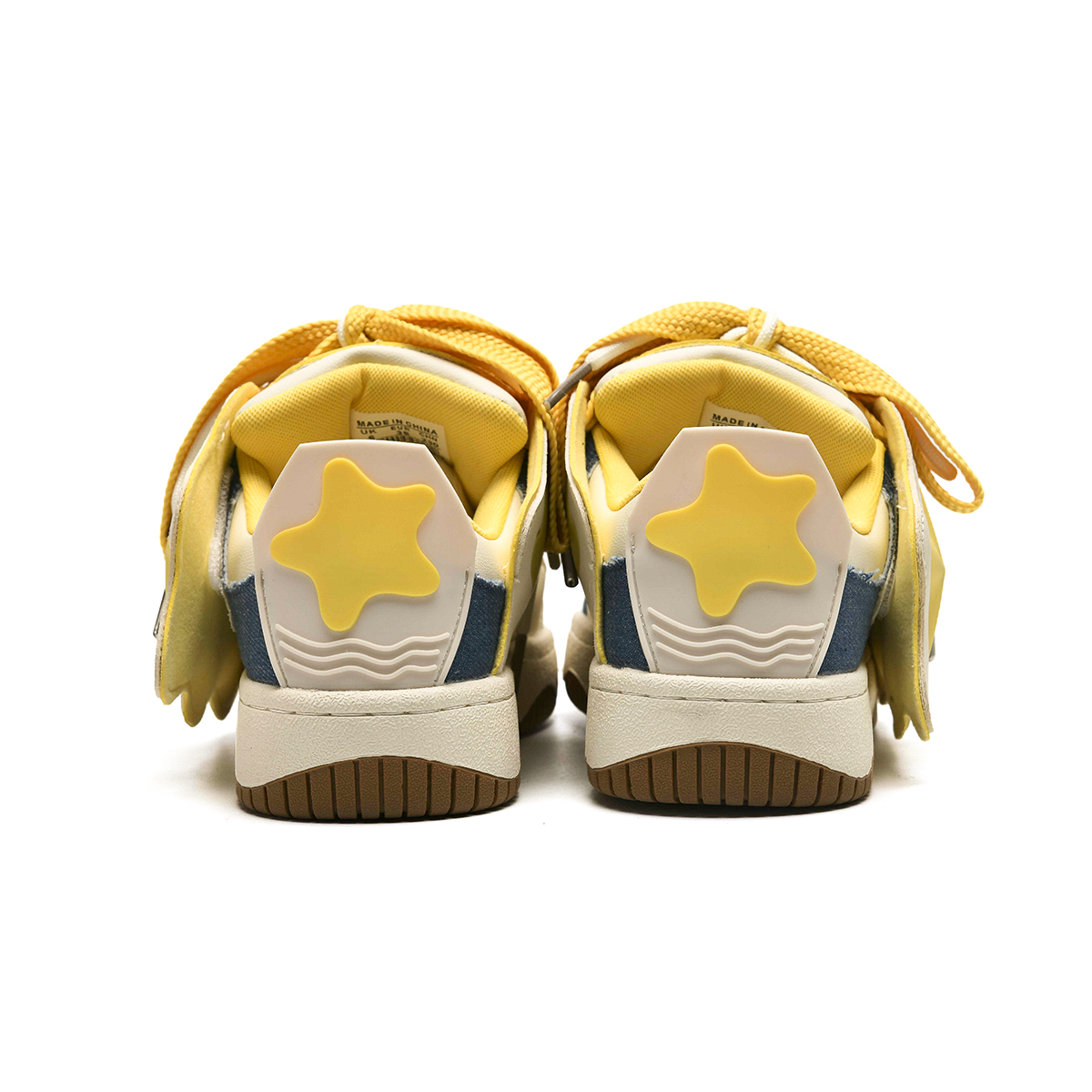 Кеды женские ABCIO ABQ1007 белые и желтые, 35 EU