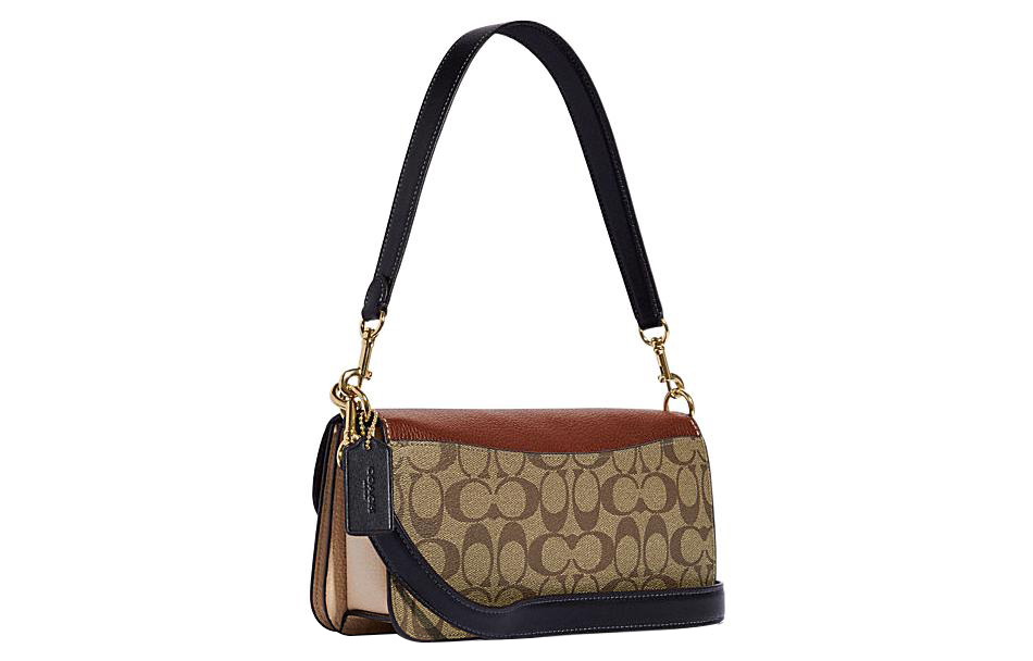 Сумка женская COACH CE560-IME7V хаки и коричневая