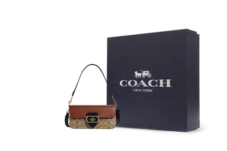 Сумка женская COACH CE560-IME7V хаки и коричневая