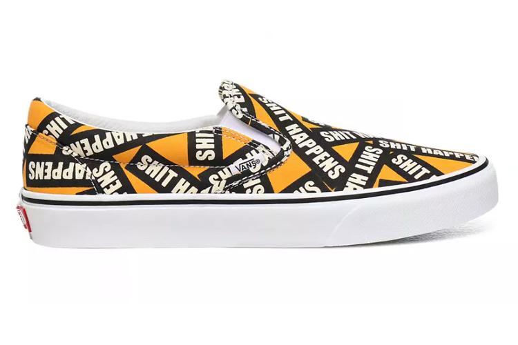 Кеды унисекс Vans Shit Happens Classic Slip On оранжевые, 35 EU