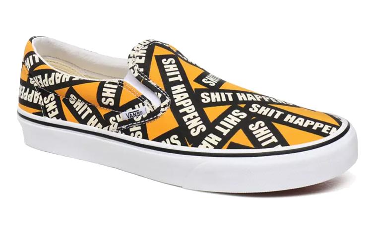 Кеды унисекс Vans Shit Happens Classic Slip On оранжевые, 35 EU