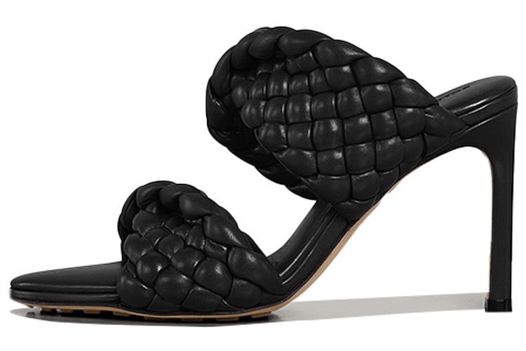 Сандалии женские Bottega Veneta BV Curve черные-тан, 37 EU