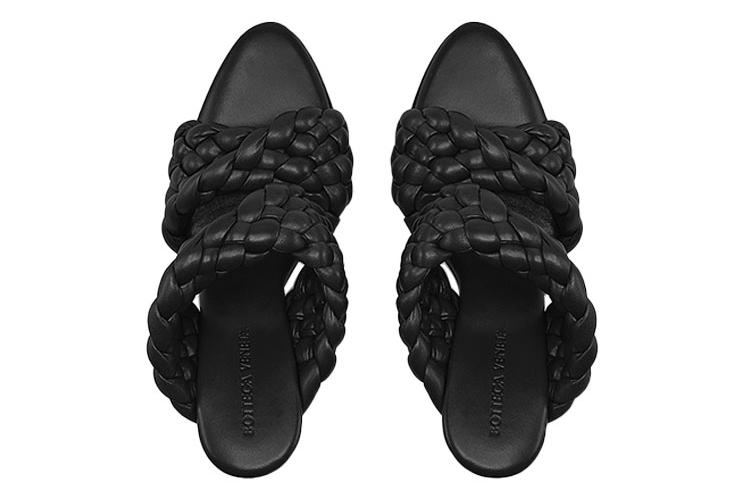 Сандалии женские Bottega Veneta BV Curve черные-тан, 37 EU