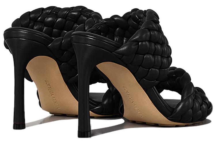 Сандалии женские Bottega Veneta BV Curve черные-тан, 37 EU