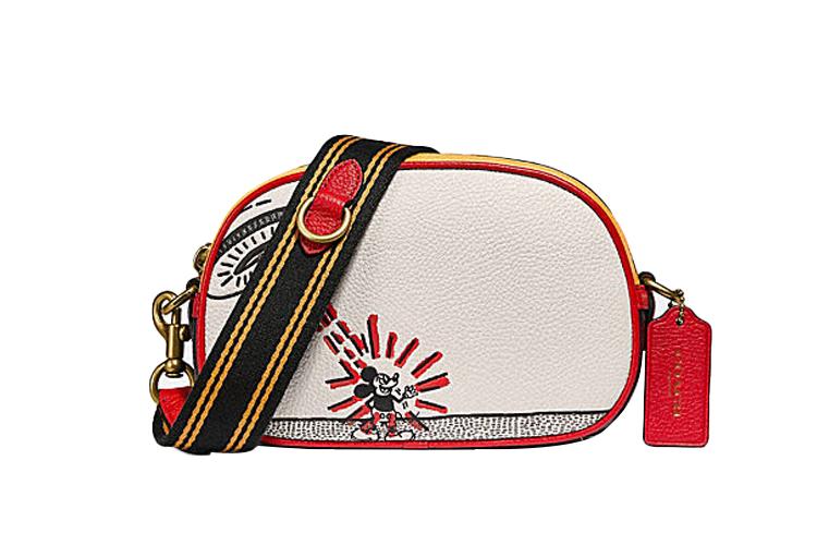 Сумка женская COACH Disney Mickey Collaboration Camera Bag белая и красная