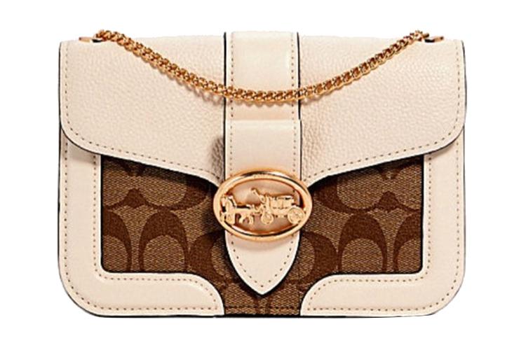 Сумка женская COACH Georgie бежево-коричневая