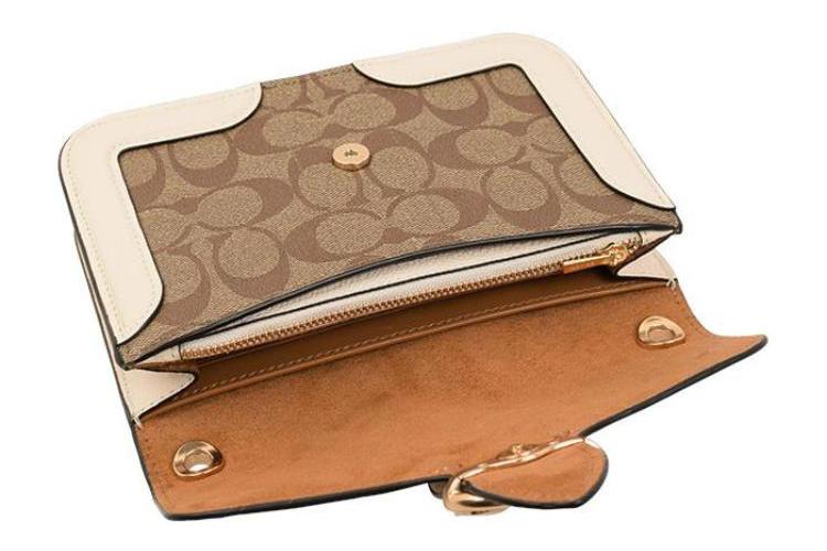 Сумка женская COACH Georgie бежево-коричневая