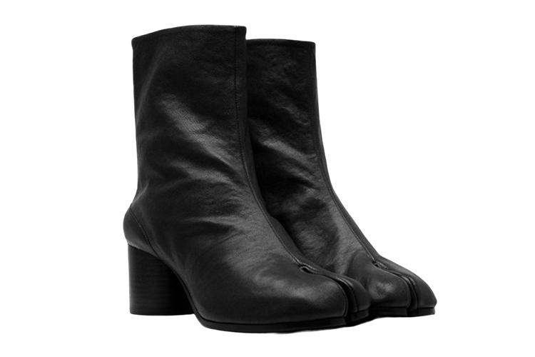 Ботильоны женские Maison Margiela Tabi Toe черные, 41 EU