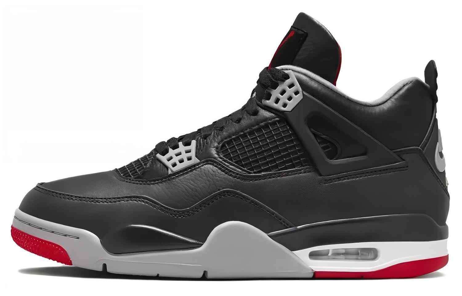 Спортивные кеды мужские Jordan 4 Retro Bred Reimagined, bred