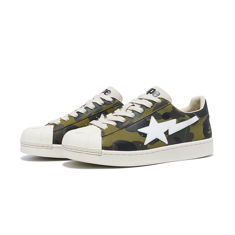 Спортивные кеды мужские BAPE Skull Sta 1st Camo Green, 44 EU