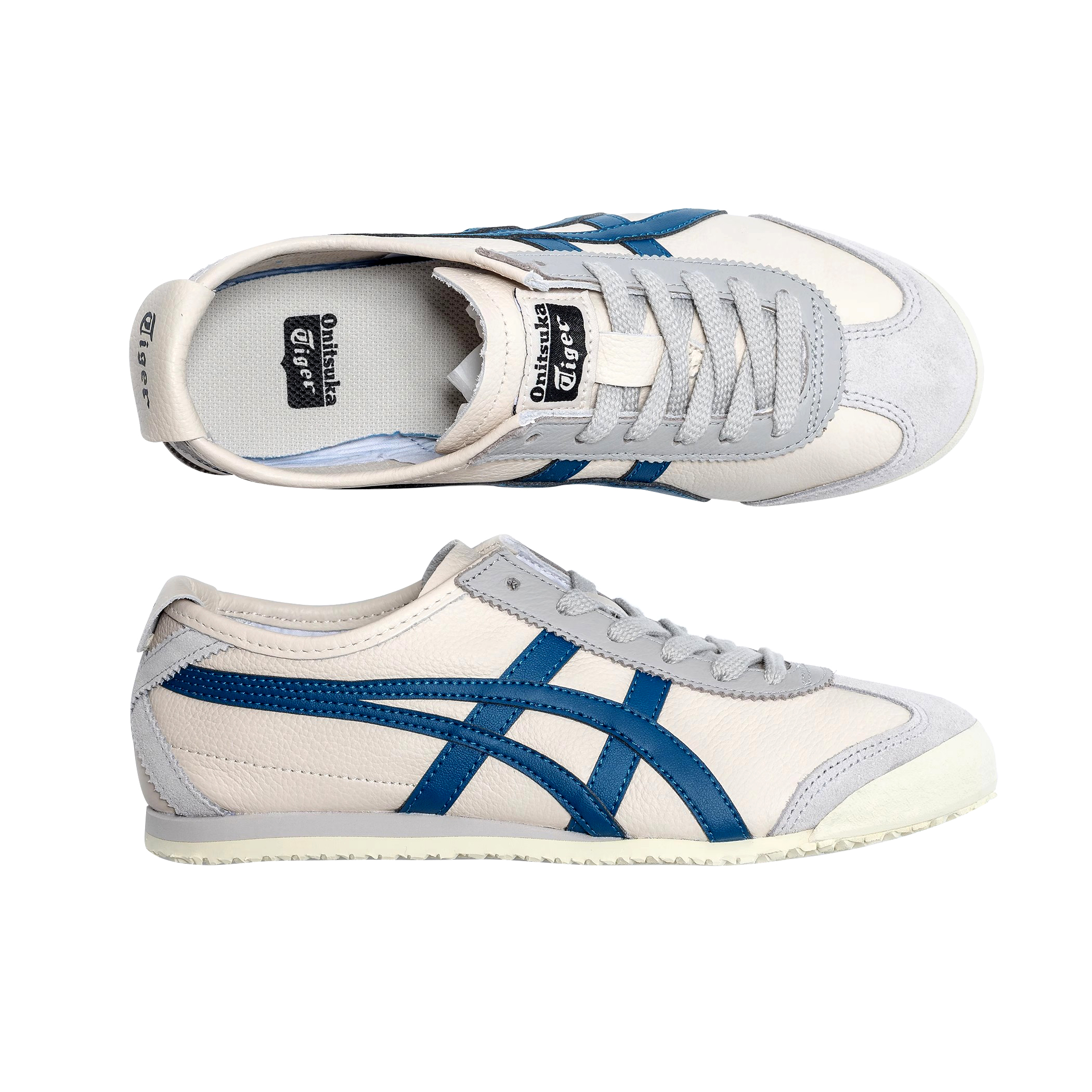 Кроссовки унисекс Onitsuka Tiger Mexico 66 бежево-черные, 37.5 EU