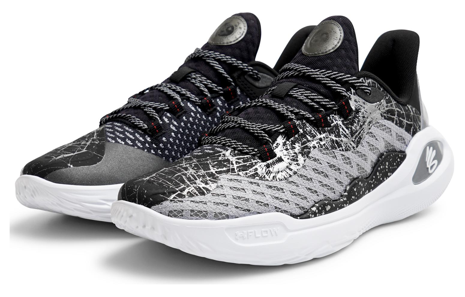 Кроссовки мужские Under Armour Curry 11 белые, черные, серые, 41 EU