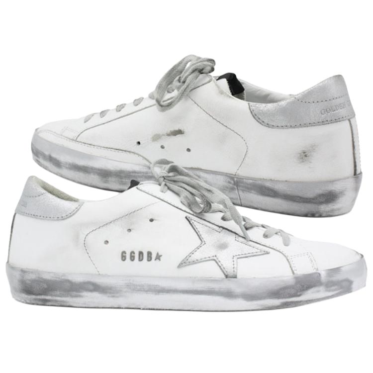 Кроссовки мужские Golden Goose Super Star Low Top серебристые, 44 EU