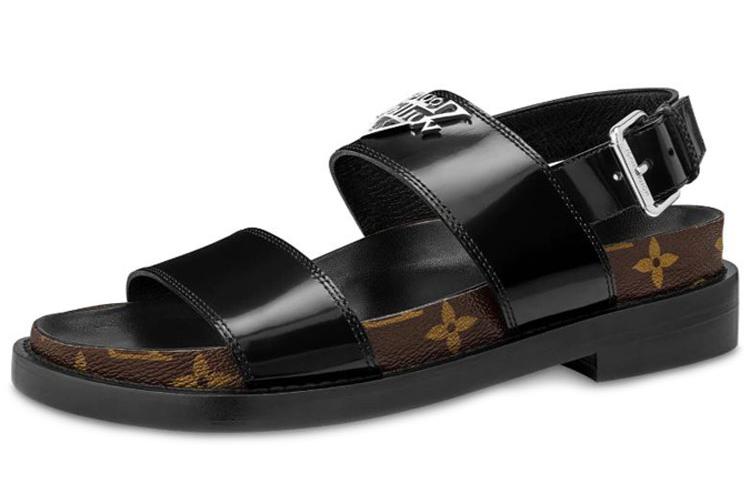 Сандалии женские LOUIS VUITTON Crossroads черные, 36.5 EU