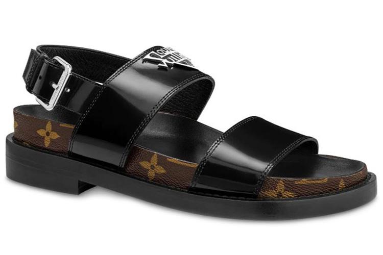 Сандалии женские LOUIS VUITTON Crossroads черные, 36.5 EU